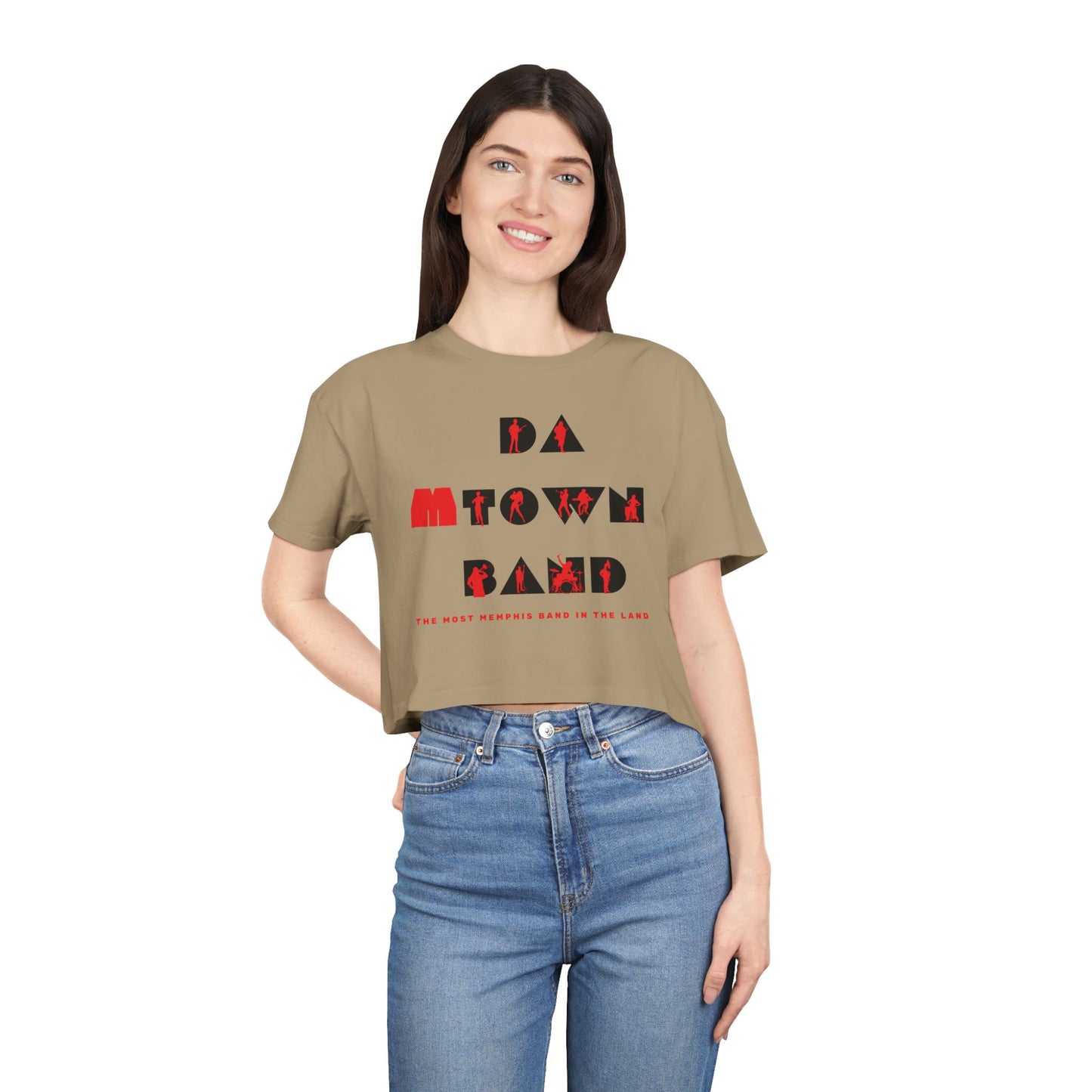 Da Mtown Band Women's Crop Tee (1-side)
