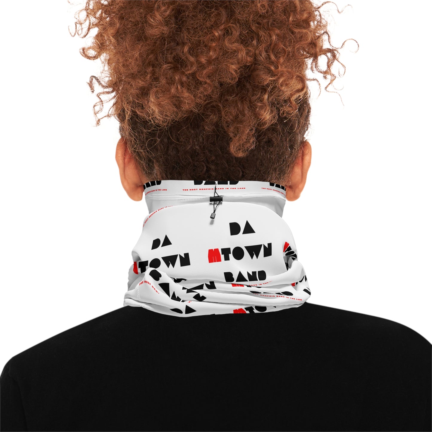 Platinum Collection Winter Neck Gaiter with Drawstring (white) - Da MTown Band