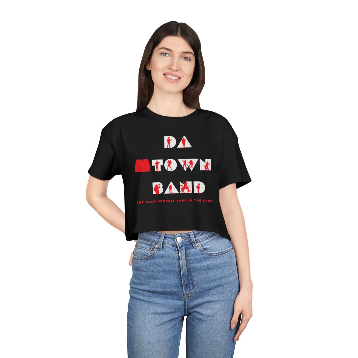 Da Mtown Band Women's Crop Tee (1-side)