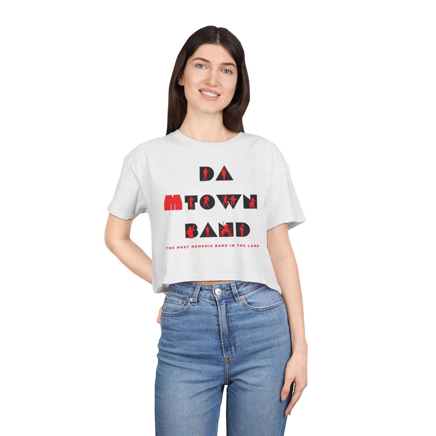 Da Mtown Band Women's Crop Tee (1-side)